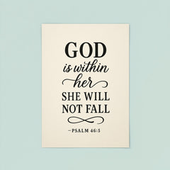 God is within her she will not fall Psalm 465 poster 8
