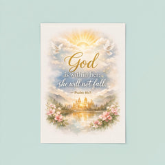 God is within her she will not fall Psalm 465 poster 8