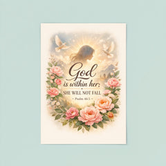 God is within her she will not fall Psalm 465 poster 8