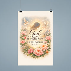God is within her she will not fall Psalm 465 poster 9