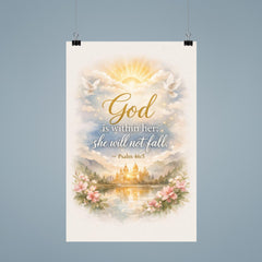 God is within her she will not fall Psalm 465 poster 9