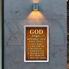 God says remember these 4 things - motivational inspiring Christian life advice poster 2