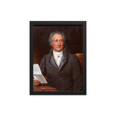 Goethe framed print on a plain backdrop in size 12"x16".