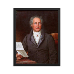Goethe framed print on a plain backdrop in size 16"x20".