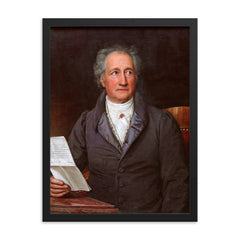 Goethe framed print on a plain backdrop in size 18"x24".