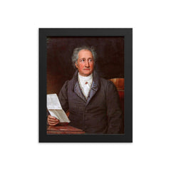 Goethe framed print on a plain backdrop in size 8"x10".