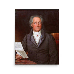 Goethe poster on a plain backdrop in size 16"x20".