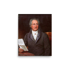 Goethe poster on a plain backdrop in size 8"x10".