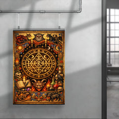 Goetic seal illuminated like medieval manuscript poster 4