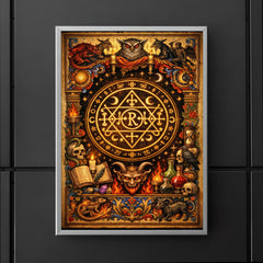 Goetic seal illuminated like medieval manuscript poster 5