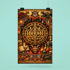 Goetic seal illuminated like medieval manuscript poster 6