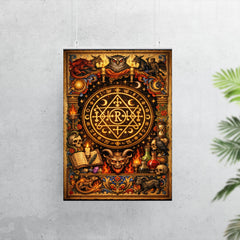 Goetic seal illuminated like medieval manuscript poster 7