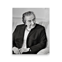 Golda Meir poster on a plain backdrop in size 16"x20".