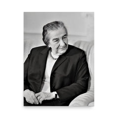 Golda Meir poster on a plain backdrop in size 18"x24".