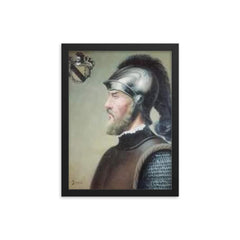 Gonzalo de Sandoval framed print on a plain backdrop in size 12"x16".