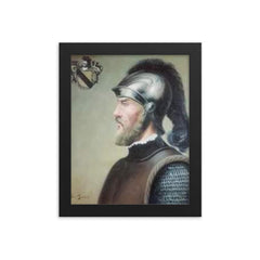 Gonzalo de Sandoval framed print on a plain backdrop in size 8"x10".