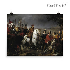 Gonzalo Fernández de Córdoba Discovers the Corpse of Louis d'Armagnac at the Battle of Cerignola by Federico de Madrazo y Kuntz, 1835 poster 5