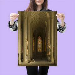 Gothic Church Interior by Max Emanuel Ainmiller, 1844 poster 3