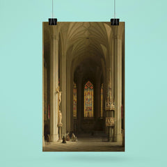 Gothic Church Interior by Max Emanuel Ainmiller, 1844 poster 6