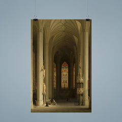 Gothic Church Interior by Max Emanuel Ainmiller, 1844 poster 9