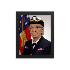 Grace Hopper framed print on a plain backdrop in size 8"x10".