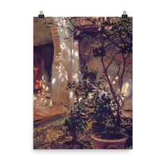 Granada by John Singer Sargent, 1912 poster on a plain backdrop in size 8"x10".