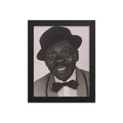 Grande Otelo framed print on a plain backdrop in size 8"x10".