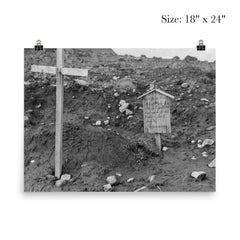 Grave of an American Pilot Buried by Imperial Japanese Troops, Kiska, Alaska, 1943 poster 5