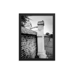 Graves of a Catholic Woman and Her Protestant Husband in Het Oude Kerkhof, Roermond, Netherlands, 1888 framed print on a plain backdrop in size 12"x16".