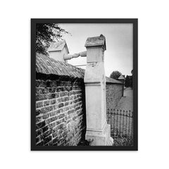 Graves of a Catholic Woman and Her Protestant Husband in Het Oude Kerkhof, Roermond, Netherlands, 1888 framed print on a plain backdrop in size 16"x20".