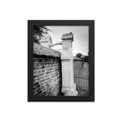 Graves of a Catholic Woman and Her Protestant Husband in Het Oude Kerkhof, Roermond, Netherlands, 1888 framed print on a plain backdrop in size 8"x10".