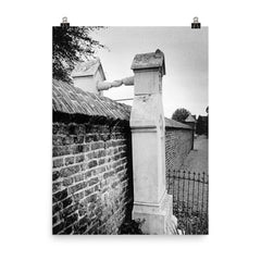 Graves of a Catholic Woman and Her Protestant Husband in Het Oude Kerkhof, Roermond, Netherlands, 1888 poster on a plain backdrop in size 8"x10".