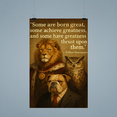 greatness quote william shakespeare poster 9