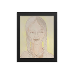 Gregoria Apaza framed print on a plain backdrop in size 8"x10".