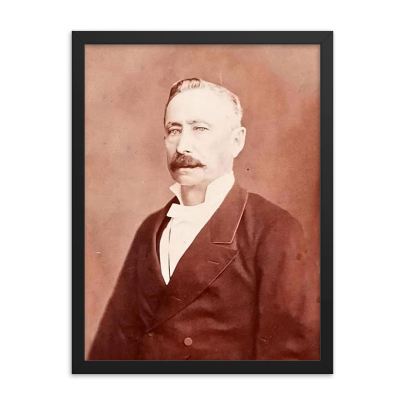 Gregorio Pacheco framed print on a plain backdrop in size 18