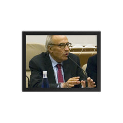 Gregorio Peces-Barba framed print on a plain backdrop in size 12"x16".