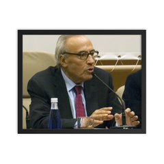 Gregorio Peces-Barba framed print on a plain backdrop in size 16"x20".