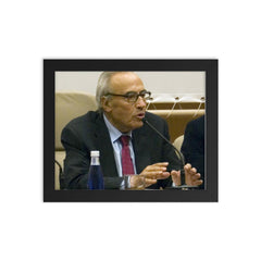 Gregorio Peces-Barba framed print on a plain backdrop in size 8"x10".