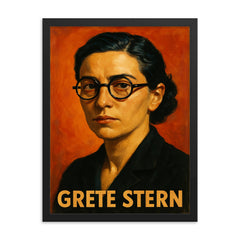 Grete Stern framed print on a plain backdrop in size 18"x24".