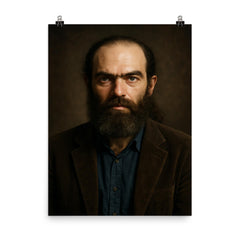Grigori Perelman portrait poster on a plain backdrop in size 8"x10".