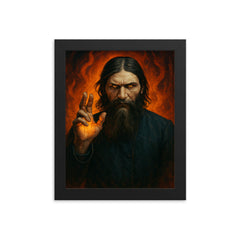 Grigori Rasputin framed print on a plain backdrop in size 8"x10".