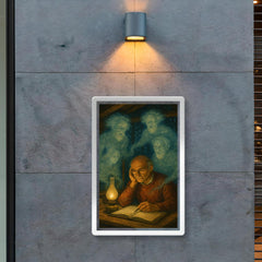 Grothendieck in forest hut surrounded by mathematical ghosts poster 2