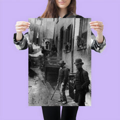 Group of Men Loitering in Bandit's Roost Alley, Mulberry Street, New York, 1887 poster 3
