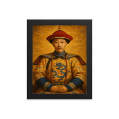 Guangxu Emperor framed print on a plain backdrop in size 8"x10".