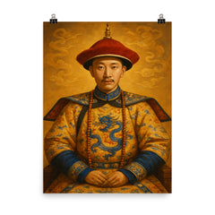 Guangxu Emperor poster on a plain backdrop in size 8"x10".
