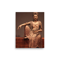 Guanyin poster on a plain backdrop in size 8"x10".