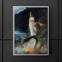 Guanyin Riding the Dragon by Harada Naojiro, 1890 poster 5