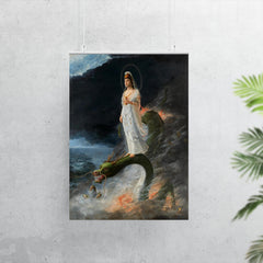 Guanyin Riding the Dragon by Harada Naojiro, 1890 poster 7
