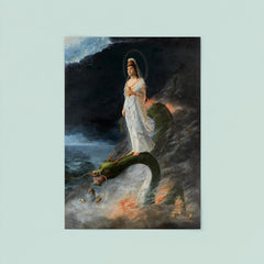 Guanyin Riding the Dragon by Harada Naojiro, 1890 poster 8