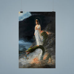 Guanyin Riding the Dragon by Harada Naojiro, 1890 poster 9